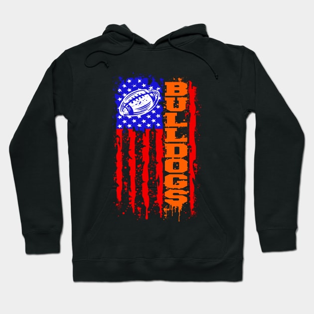 Bulldog Flag Hoodie by Dauberman Graphic Design